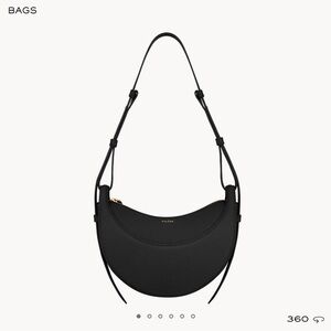 Polene Black Crescent Shoulder Bag
